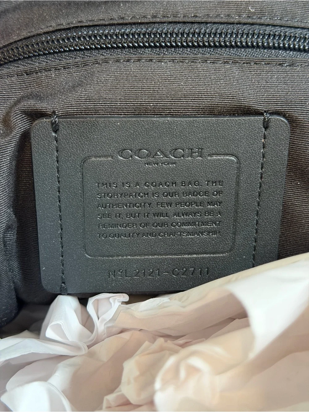 Coach Men’s Track Pack in Charcoal/Black Signature Coated Canvas